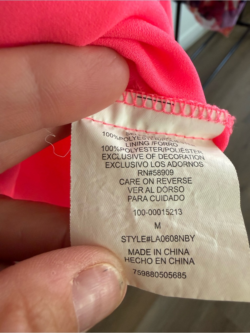 338. Gibson & Latimer Women's Tie-Front Peasant Blouse - Pink - Picture 4 of 4